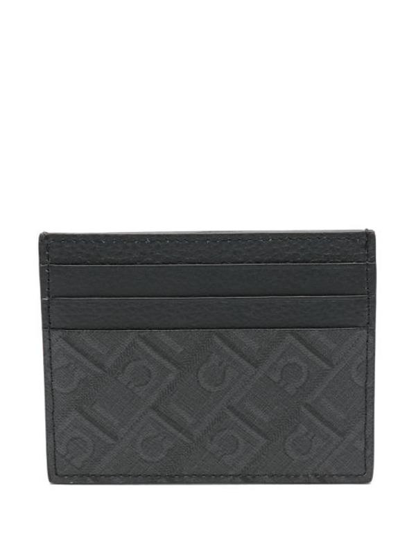 Ferragamo Business Card Wallet - Black Grey