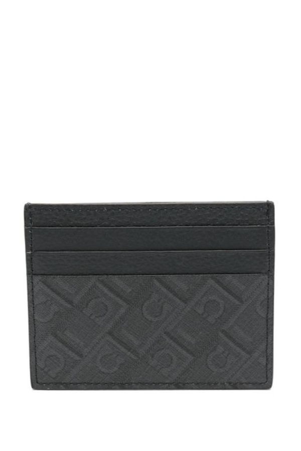 Ferragamo Business Card Wallet - Black Grey