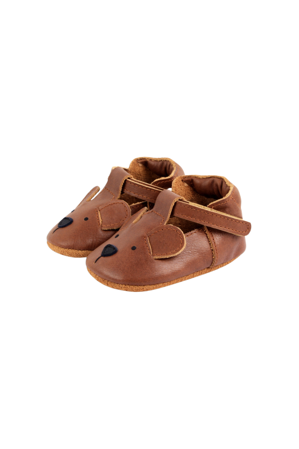KIDS Donsje Spark Classic Bear Shoes - Cognac Classic Leather