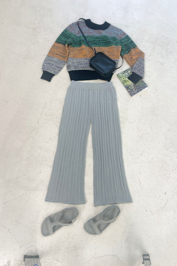 Beklina Merino Pleated Trousers - Gray