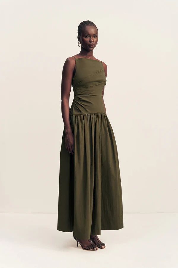 Shona Joy Campbell Square Neck Maxi Dress - Jungle