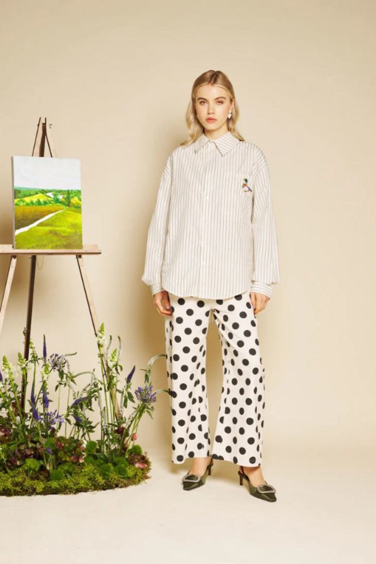 Sister Jane Canard Oversized Shirt - Ivory Cream - Image 3 of 9