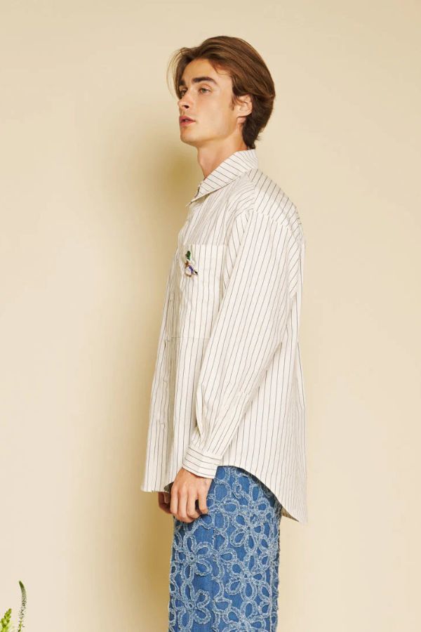 Sister Jane Canard Oversized Shirt - Ivory Cream