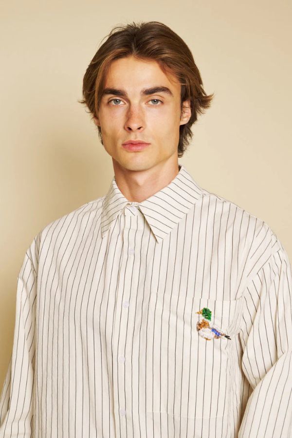 Sister Jane Canard Oversized Shirt - Ivory Cream