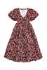 Sister Jane Impressions Jacquard Midi Dress - Red & Navy Blue - Thumbnail 7