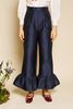 Sister Jane Orchid Jacquard Ruffle Trousers - Navy Blue - Thumbnail 2