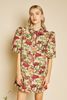 Sister Jane Petunia Tapestry Mini Dress - Red/Green/Tan - Thumbnail 2