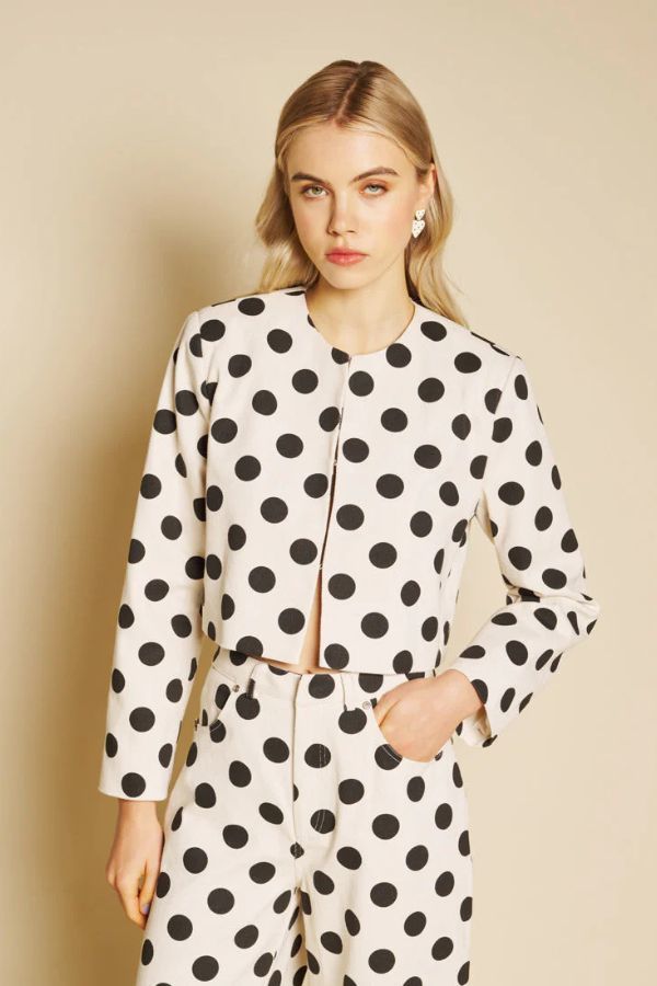 Sister Jane Rene Spot Jacket - Black & White