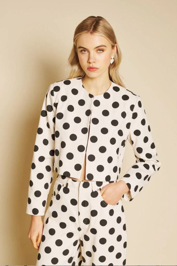 Sister Jane Rene Spot Jacket - Black & White