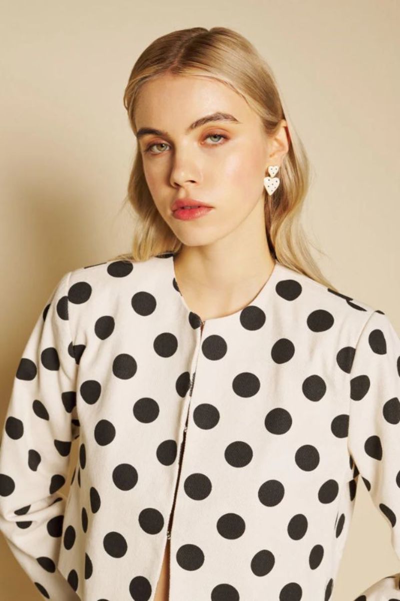 Sister Jane Rene Spot Jacket - Black & White