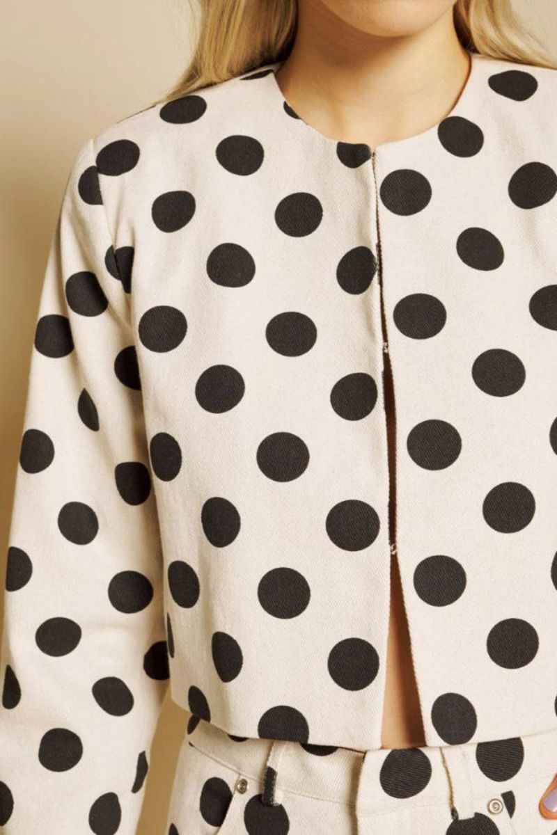 Sister Jane Rene Spot Jacket - Black & White