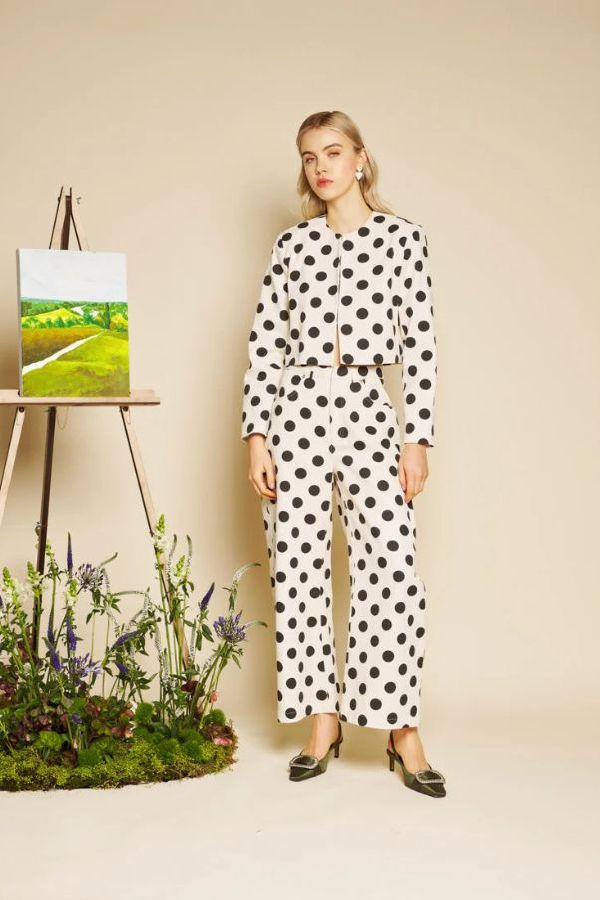 Sister Jane Renée Spot Trousers - Black/White