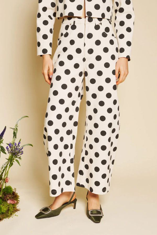 Sister Jane Renée Spot Trousers - Black/White