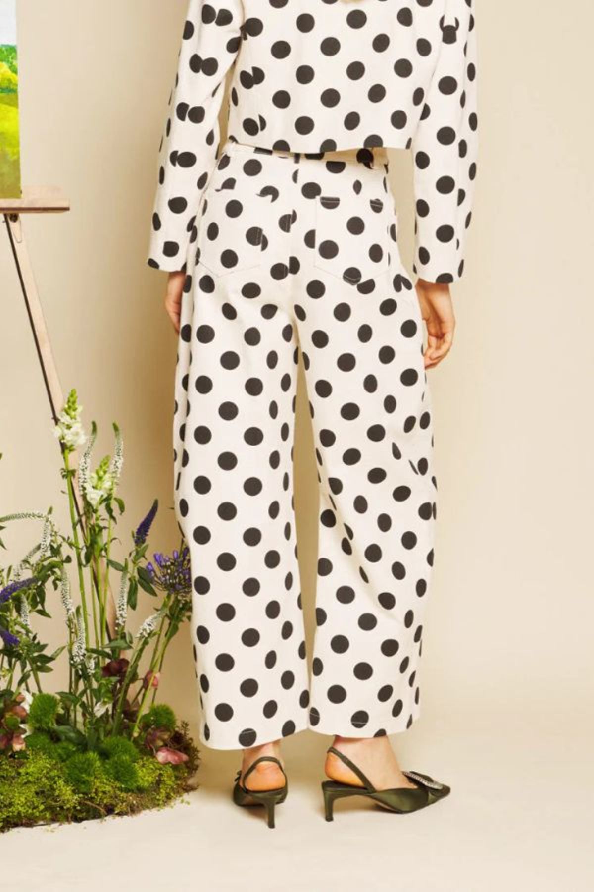Sister Jane Renée Spot Trousers - Black/White - Image 5 of 7