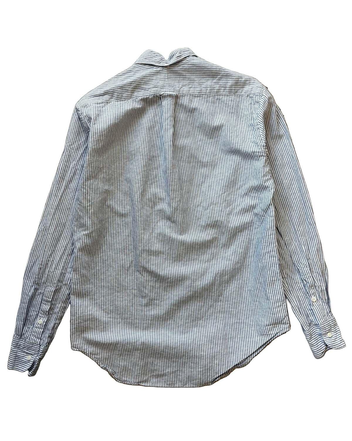 Gitman Bros. Gitman Vintage Blue Stripe Linen Shirt - Image 2 of 2