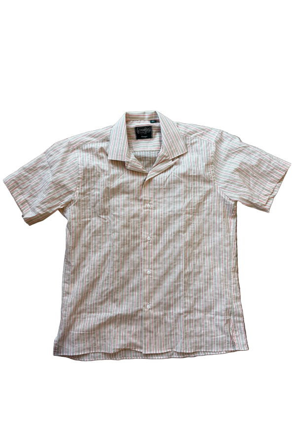 Gitman Bros. Vintage Tan Awning Stripe Camp Shirt