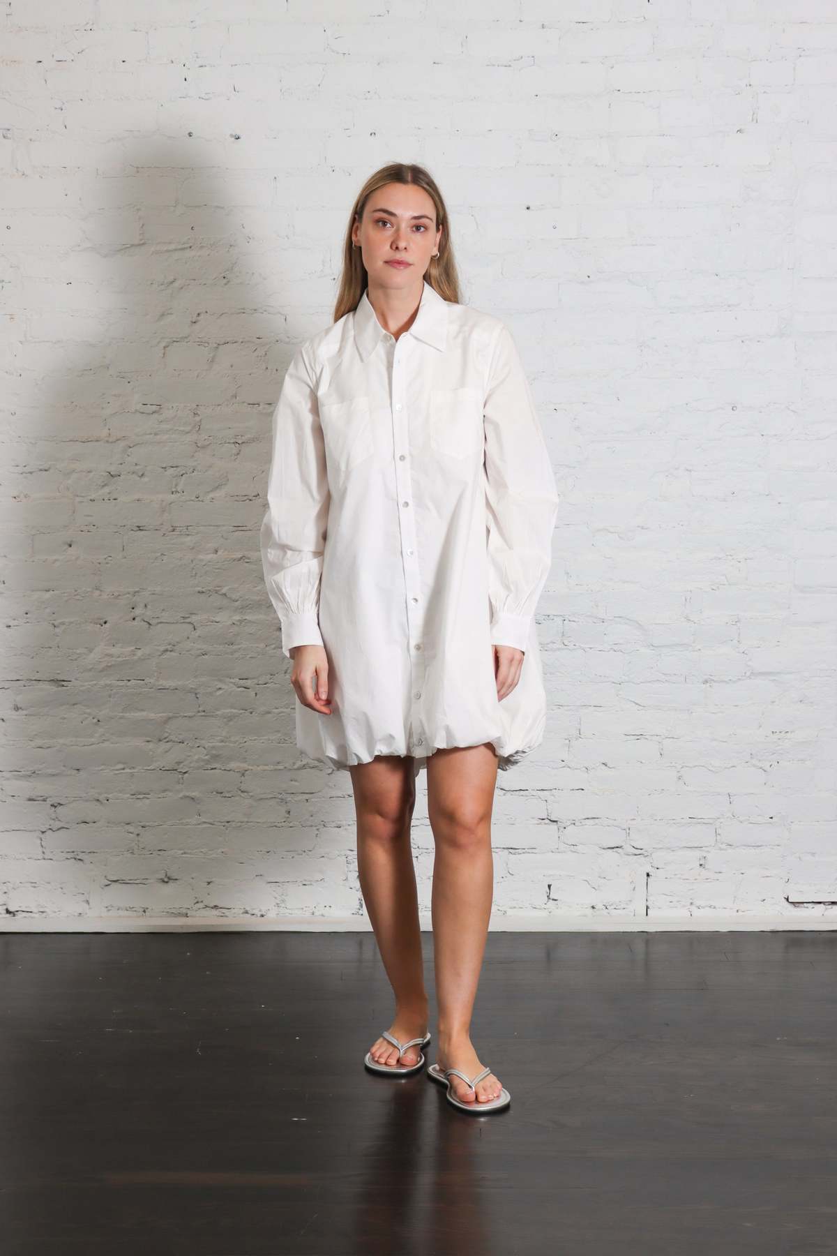 Shwetambari Shirt Bubble Dress - Image 1 of 9