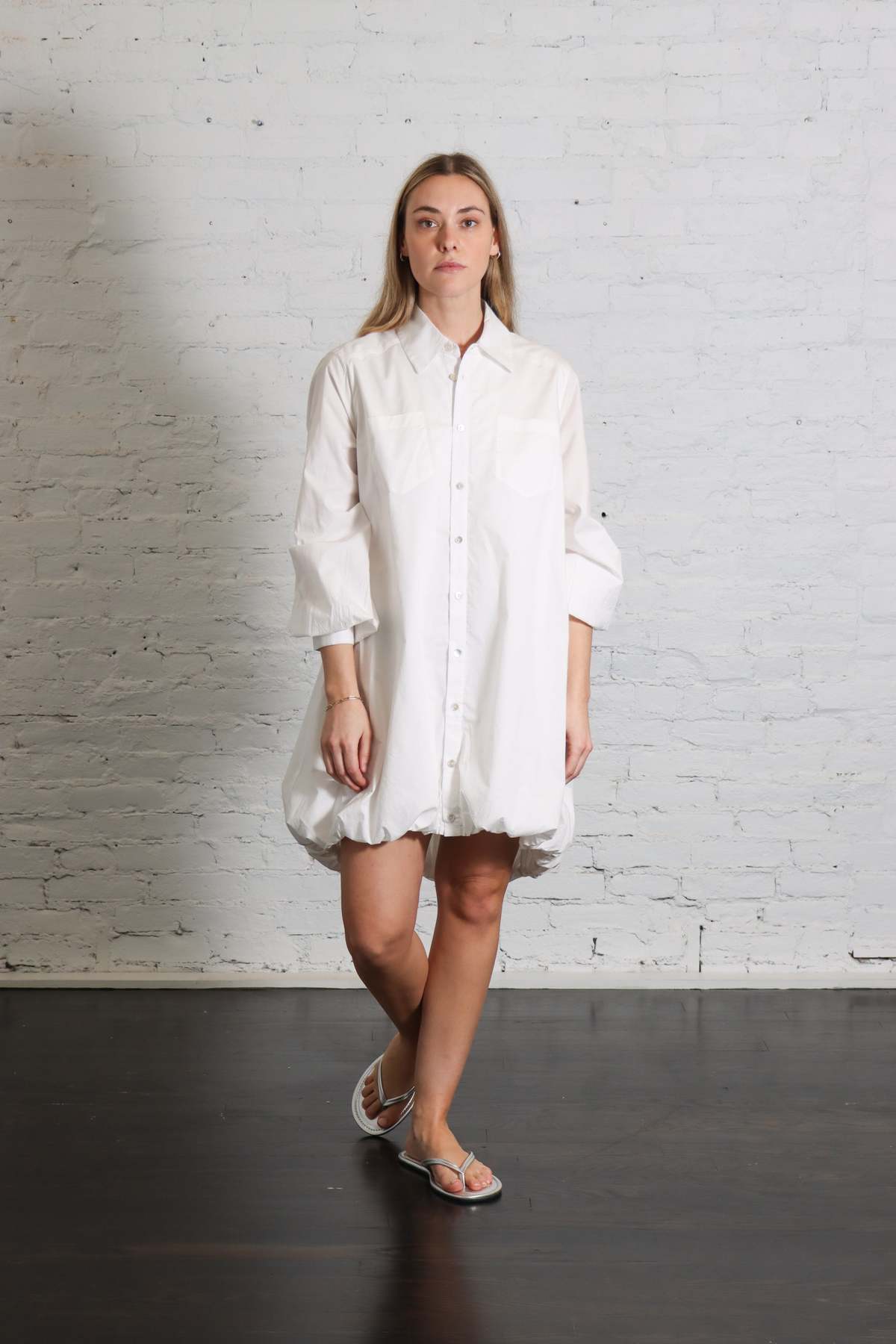 Shwetambari Shirt Bubble Dress - Image 3 of 9