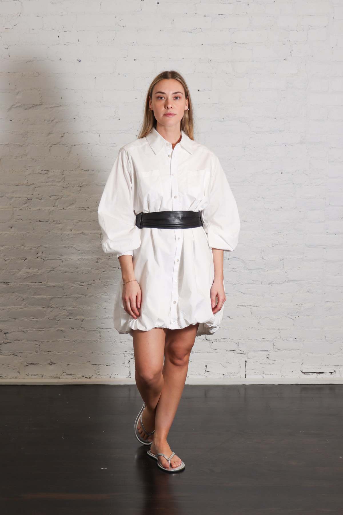 Shwetambari Shirt Bubble Dress - Image 8 of 9