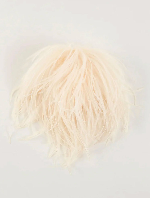 INDRESS Feather Brooch/Headpiece - Champagne