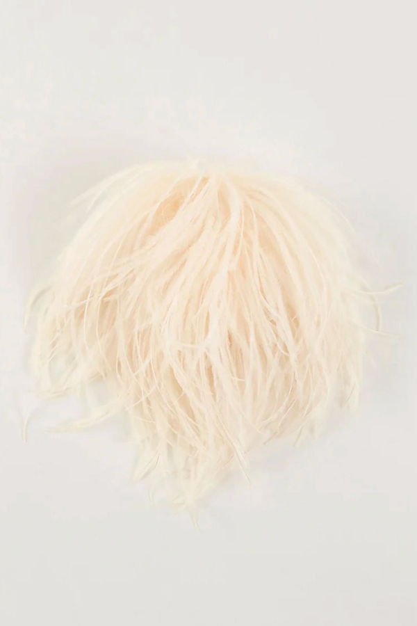 INDRESS Feather Brooch/Headpiece - Champagne