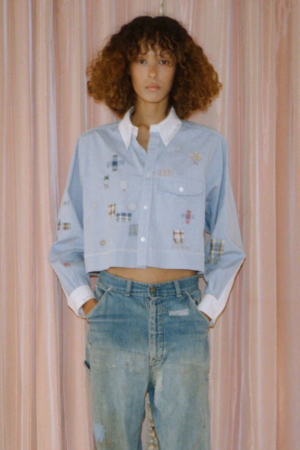 Sea NY Claira Emb Button Down - Blue