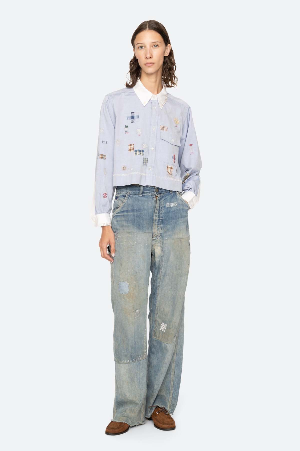 Sea NY Claira Emb Button Down - Blue - Image 2 of 10