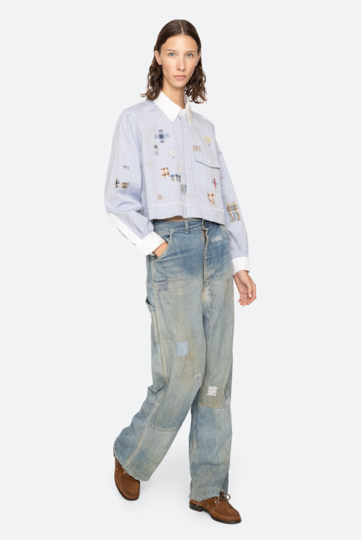 Sea NY Claira Emb Button Down - Blue - Image 10 of 10