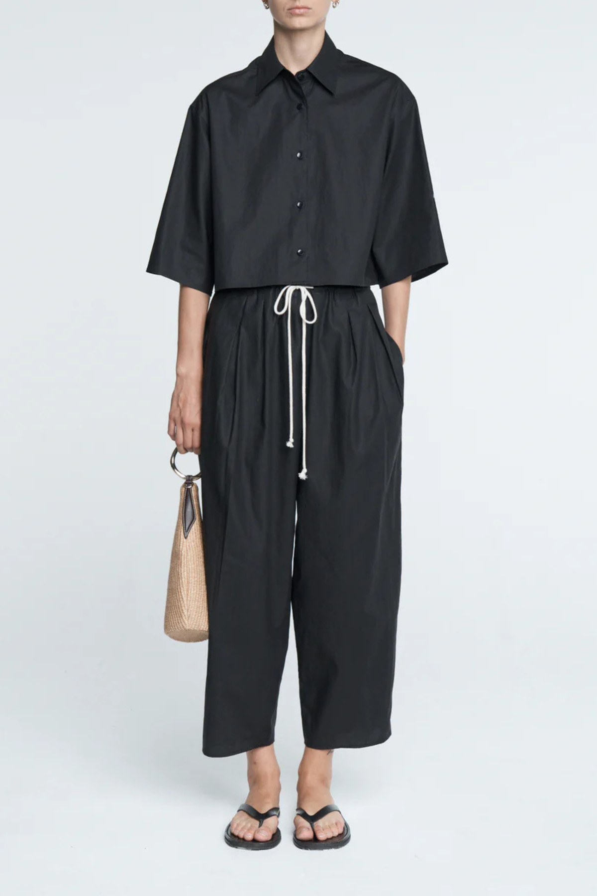 MARIA McMANUS Balloon Drawstring Trouser - Black - Image 2 of 4