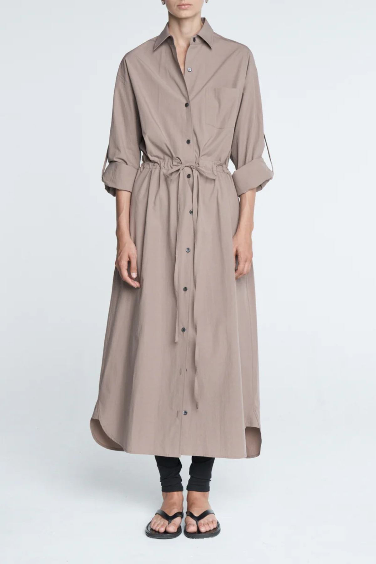 MARIA McMANUS Drawstring Shirt Dress - Mouseback - Image 2 of 4