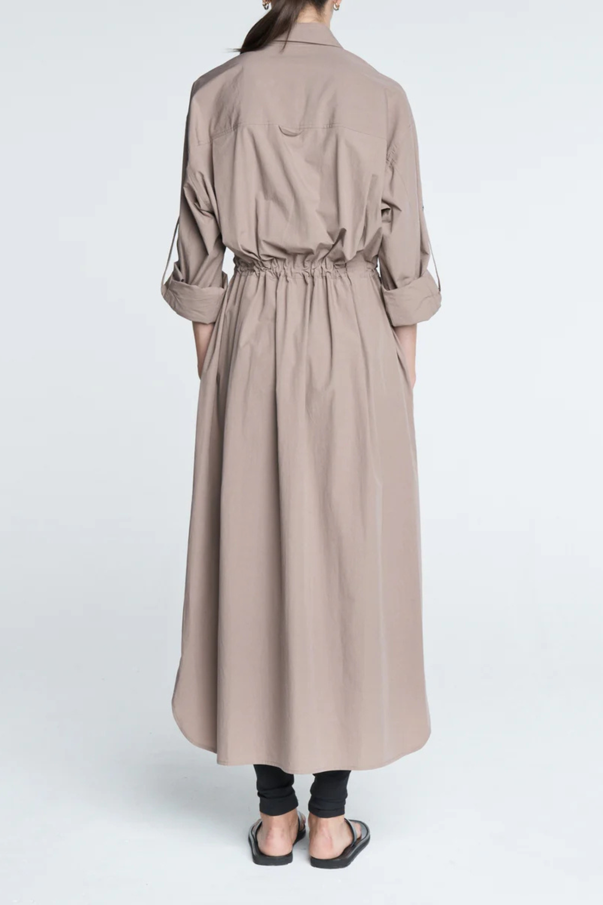 MARIA McMANUS Drawstring Shirt Dress - Mouseback - Image 4 of 4