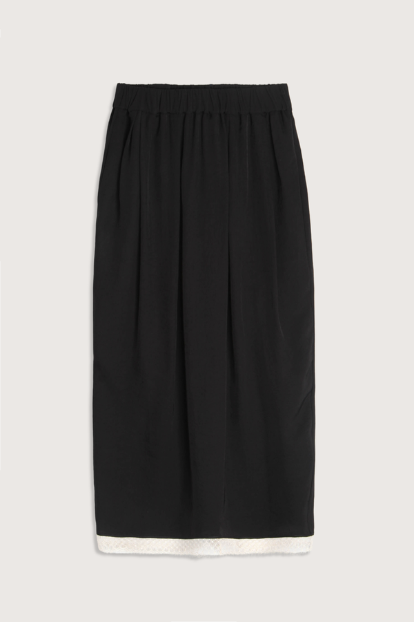 MARIA McMANUS Lace Tulip Skirt - Black