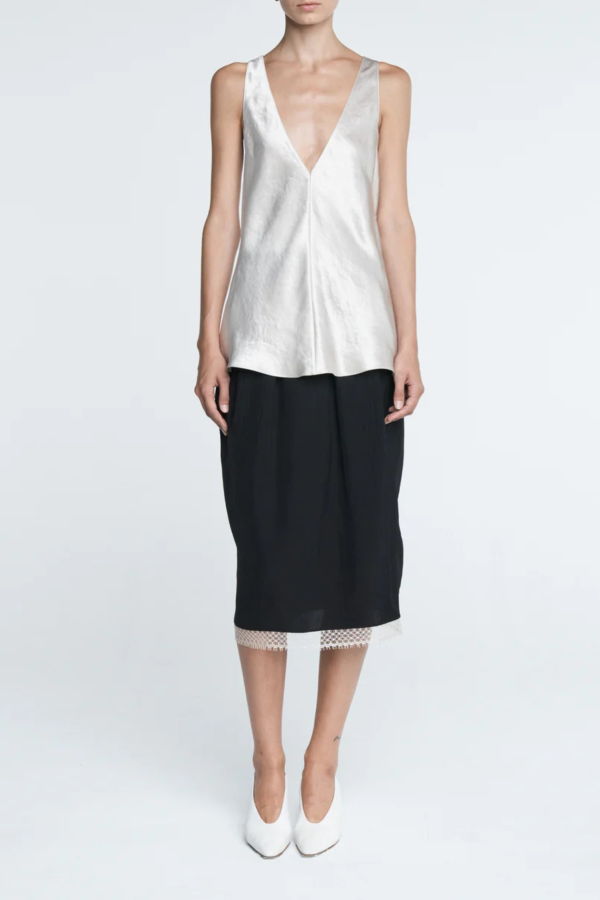 MARIA McMANUS Lace Tulip Skirt - Black