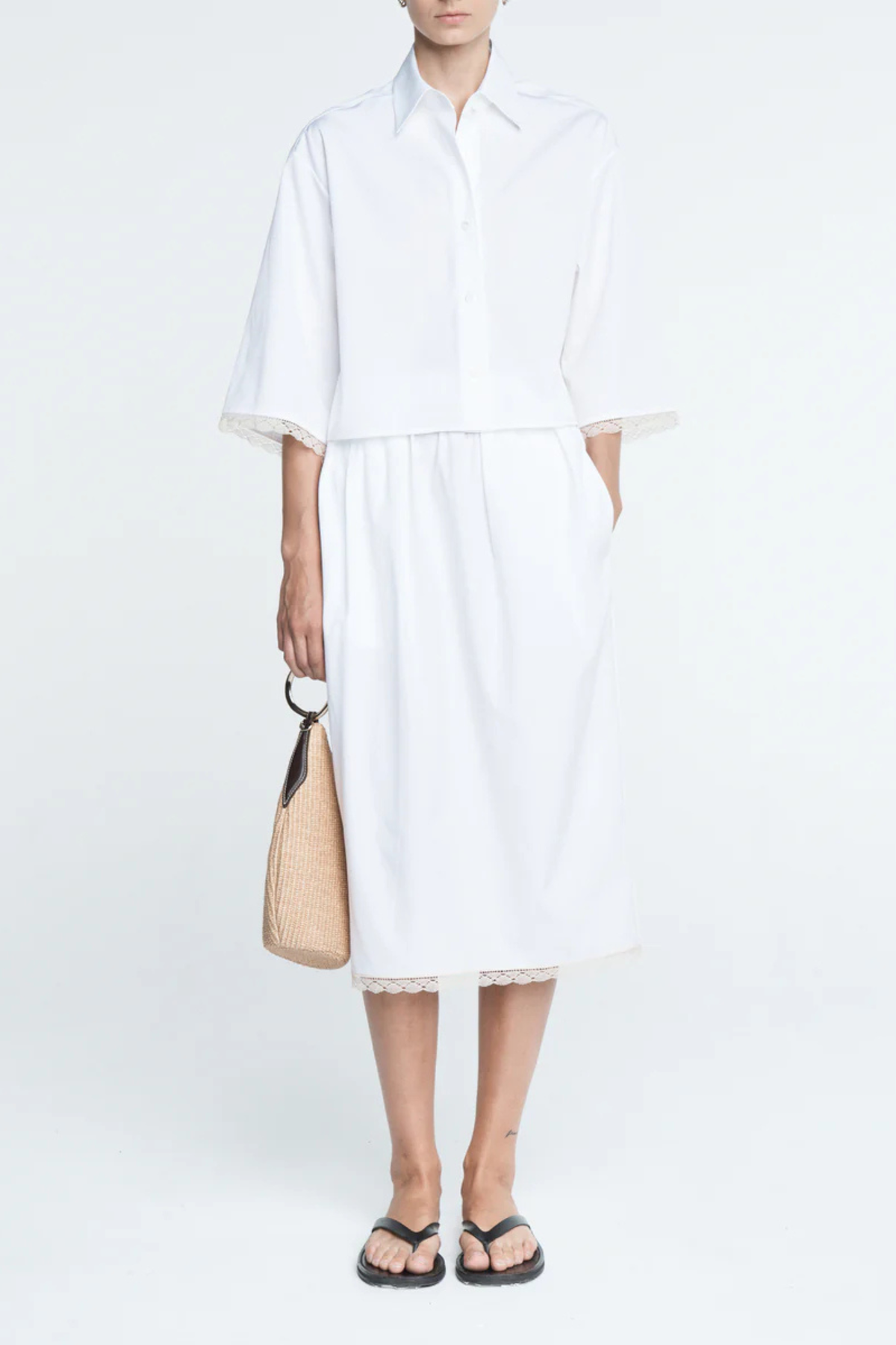 MARIA McMANUS Lace Tulip Skirt - White - Image 2 of 4