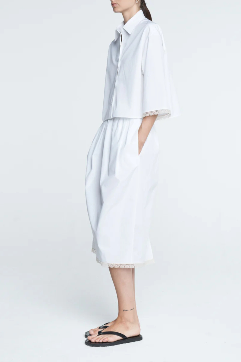 MARIA McMANUS Lace Tulip Skirt - White