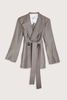 SA SU PHI Lauren Jacket With Belt - Taupe - Thumbnail 1
