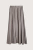 SA SU PHI Lauren Skirt With Splits - Taupe - Thumbnail 1