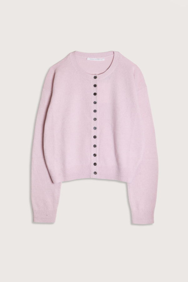 MARIA McMANUS Tiny Button Cardigan - Powder Pink
