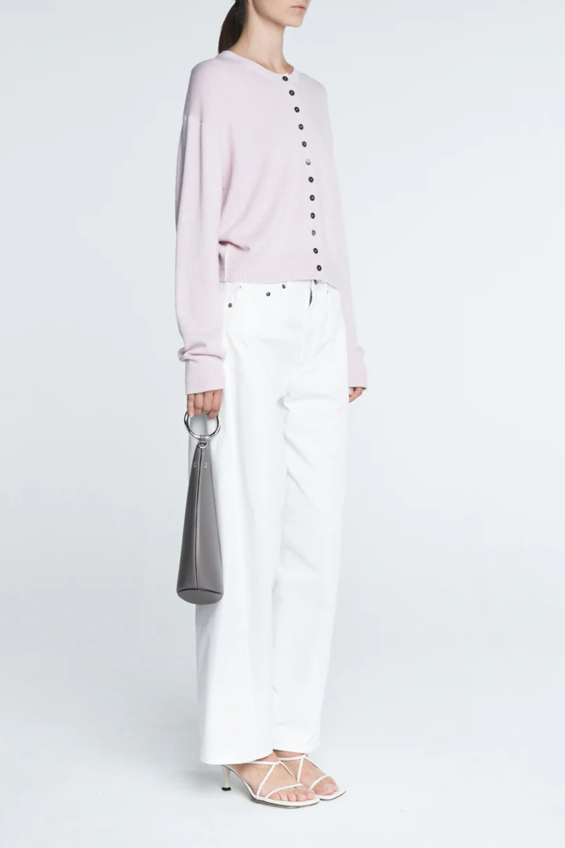 MARIA McMANUS Tiny Button Cardigan - Powder Pink