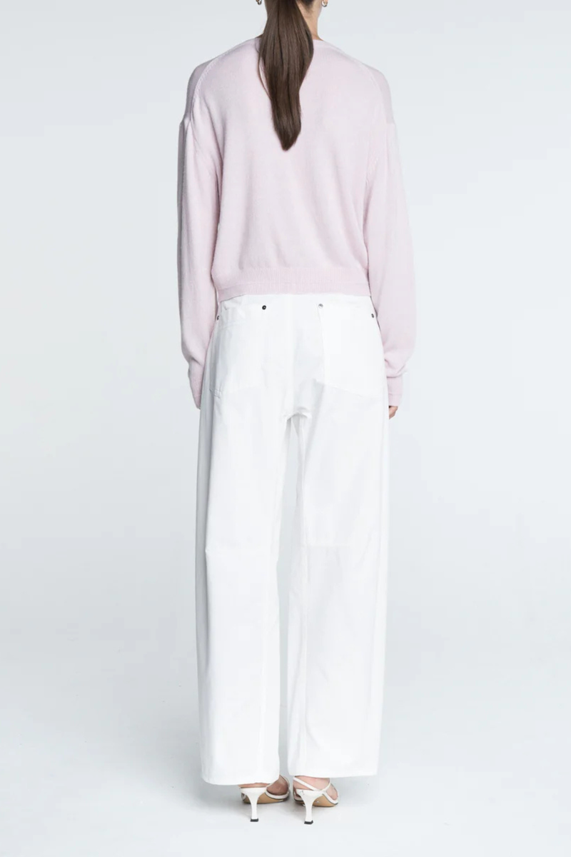 MARIA McMANUS Tiny Button Cardigan - Powder Pink