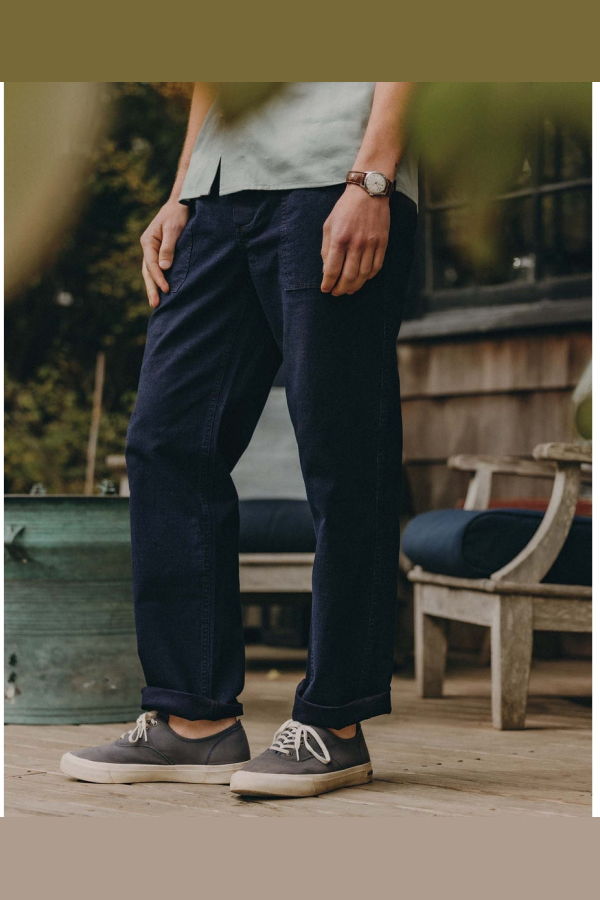 Taylor Stitch Breakwater Pant - Rinsed Indigo Ripstop