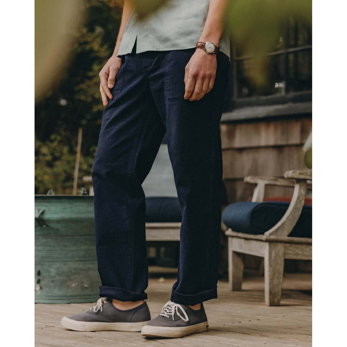 Taylor Stitch Breakwater Pant - Rinsed Indigo Ripstop - Image 2 of 6