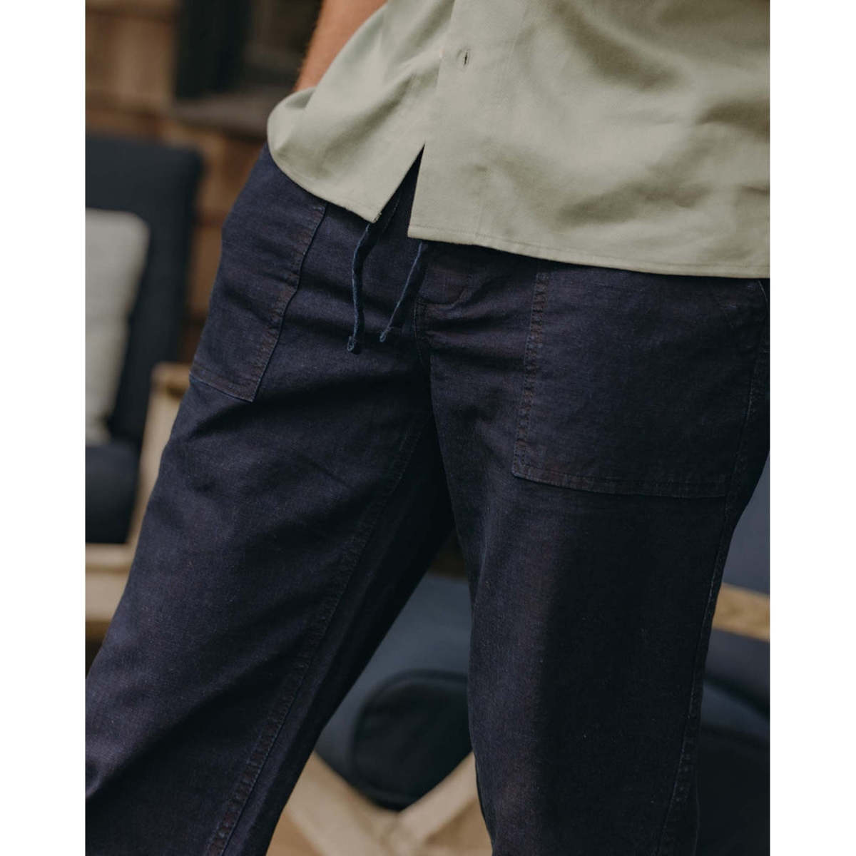 Taylor Stitch Breakwater Pant - Rinsed Indigo Ripstop - Image 3 of 6