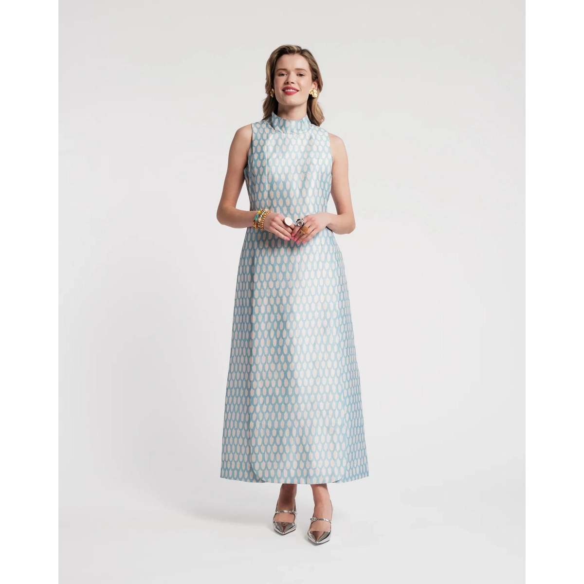 Frances Valentine Carlyle Maxi Dress - Air Blue/Oyster - Image 2 of 2