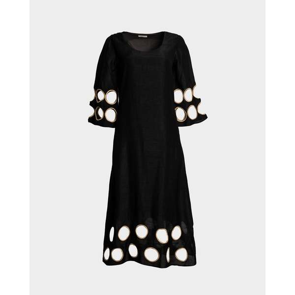 Frances Valentine Faye Cut Out Maxi Dress - Black/Taupe Frances Valentine Faye Cut Out Maxi Dress - Black/Taupe