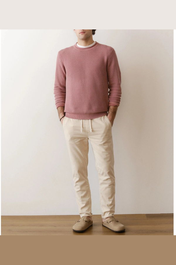 Marine Layer Saturday Slim Straight Stretch Beach Pant - Fog