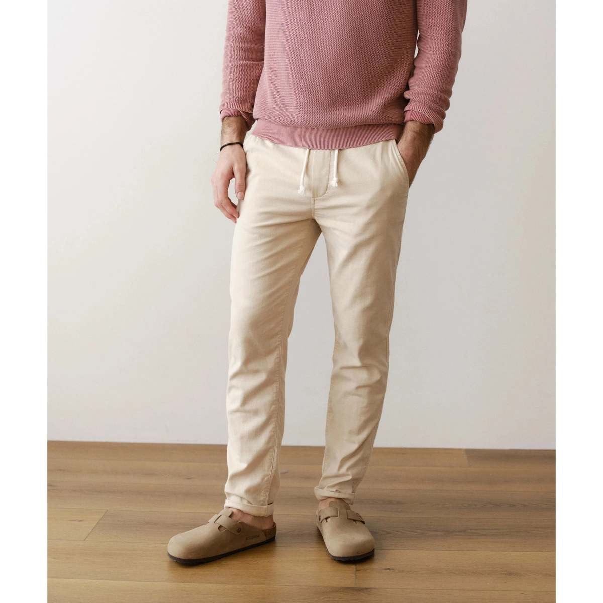 Marine Layer Saturday Slim Straight Stretch Beach Pant - Fog - Image 3 of 7