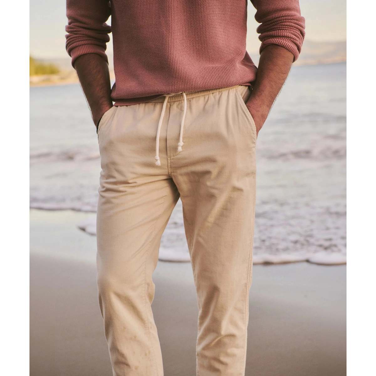 Marine Layer Saturday Slim Straight Stretch Beach Pant - Fog - Image 5 of 7