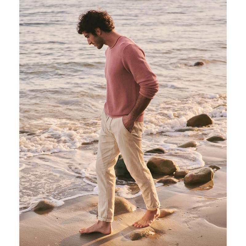 Marine Layer Saturday Slim Straight Stretch Beach Pant - Fog
