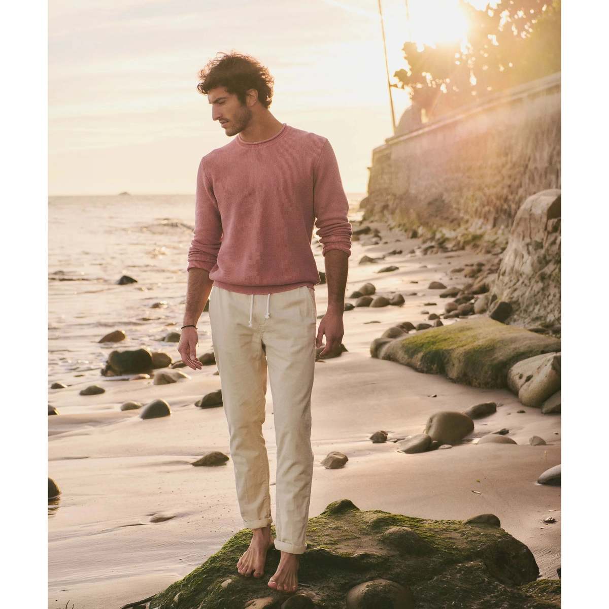 Marine Layer Saturday Slim Straight Stretch Beach Pant - Fog - Image 7 of 7